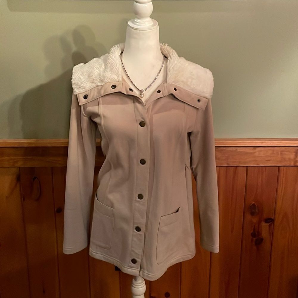 Merona soft fur snap jacket